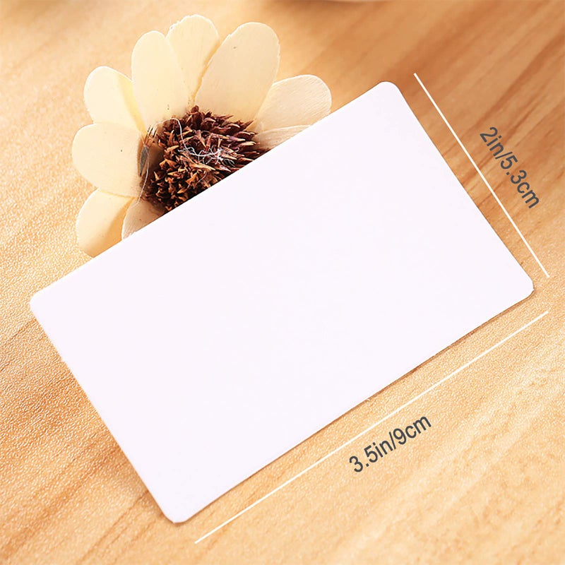 VANRA 300 Small Blank Cards 3.5x2 inches Color Cardstock Study Flash Cards Index Cards, Unruled with Rounded Corners (White, 300/Pack) - Image 2